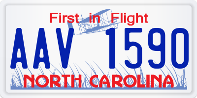 NC license plate AAV1590