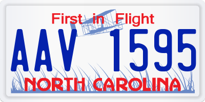 NC license plate AAV1595