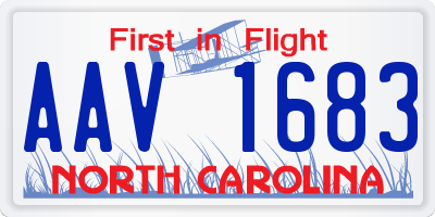 NC license plate AAV1683