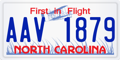 NC license plate AAV1879