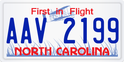 NC license plate AAV2199