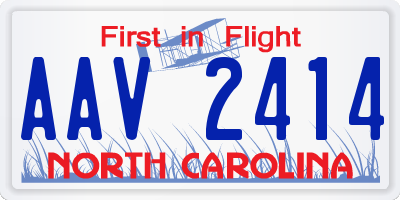 NC license plate AAV2414