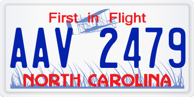 NC license plate AAV2479
