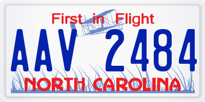 NC license plate AAV2484