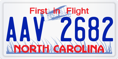 NC license plate AAV2682