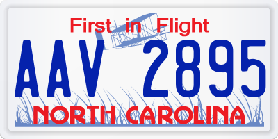 NC license plate AAV2895