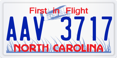 NC license plate AAV3717