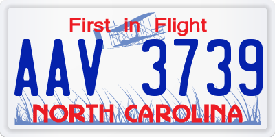 NC license plate AAV3739