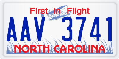 NC license plate AAV3741