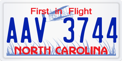 NC license plate AAV3744