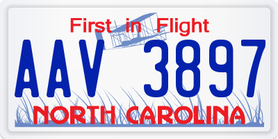 NC license plate AAV3897
