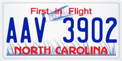 NC license plate AAV3902