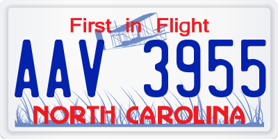NC license plate AAV3955