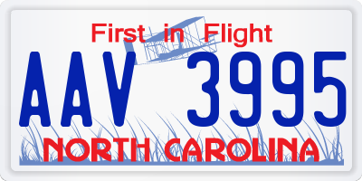 NC license plate AAV3995