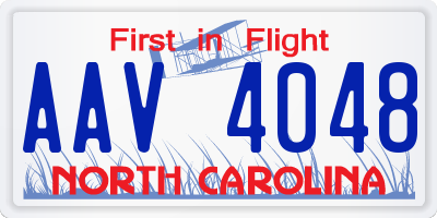 NC license plate AAV4048