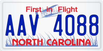 NC license plate AAV4088