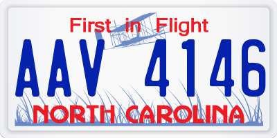NC license plate AAV4146