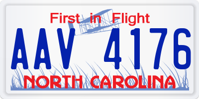 NC license plate AAV4176