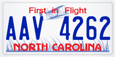 NC license plate AAV4262
