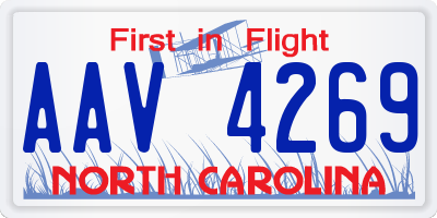 NC license plate AAV4269