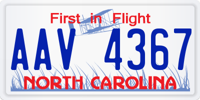NC license plate AAV4367