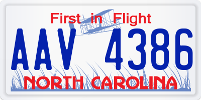 NC license plate AAV4386