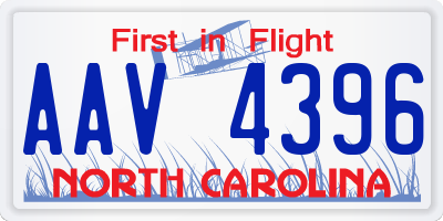 NC license plate AAV4396