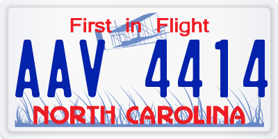 NC license plate AAV4414