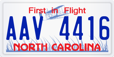 NC license plate AAV4416