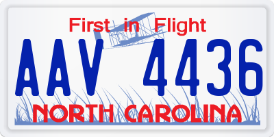 NC license plate AAV4436