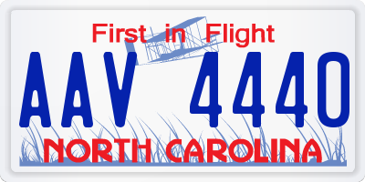 NC license plate AAV4440