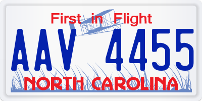NC license plate AAV4455