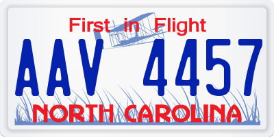 NC license plate AAV4457