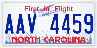 NC license plate AAV4459