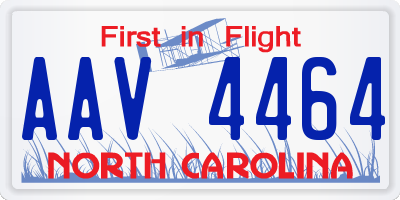 NC license plate AAV4464