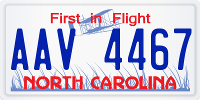 NC license plate AAV4467
