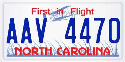 NC license plate AAV4470