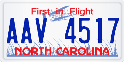 NC license plate AAV4517