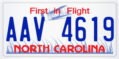 NC license plate AAV4619