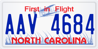 NC license plate AAV4684