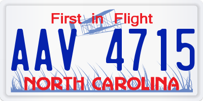 NC license plate AAV4715