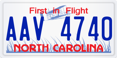NC license plate AAV4740