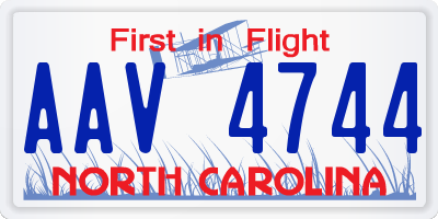 NC license plate AAV4744