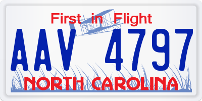 NC license plate AAV4797