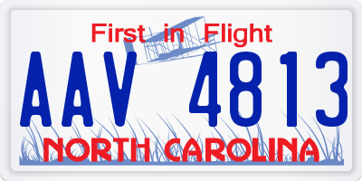 NC license plate AAV4813