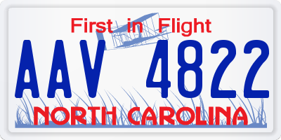 NC license plate AAV4822