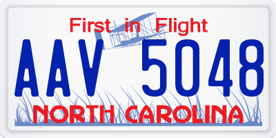 NC license plate AAV5048
