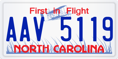 NC license plate AAV5119
