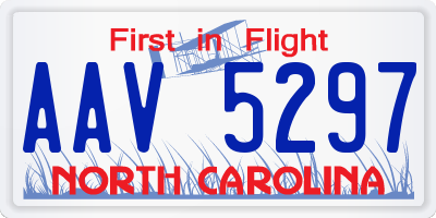 NC license plate AAV5297