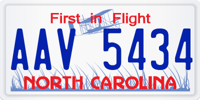 NC license plate AAV5434